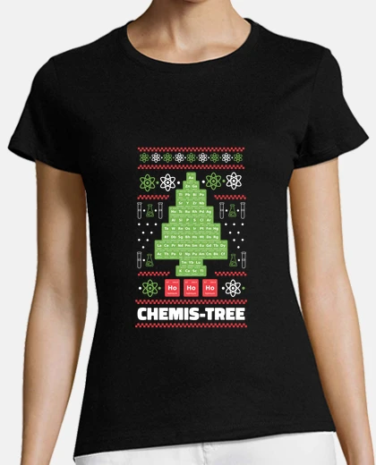 T-shirt albero di natale di chimica