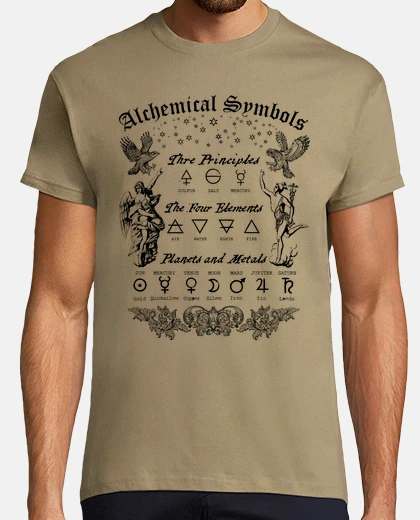 T-shirt alchimia di base - nero vintage
