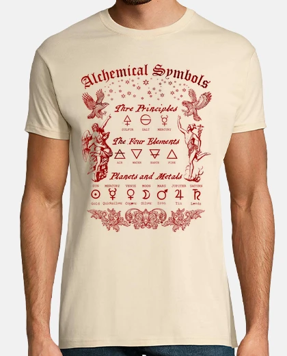 T-shirt alchimia di base - rosso vintage