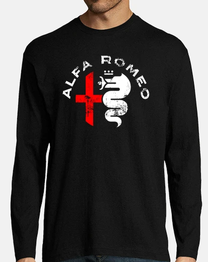 Camiseta Alfa Romeo Desgastado Manga Larga