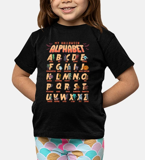 Abbigliamento alfabeto di halloween in inglese fantasmi divertenti