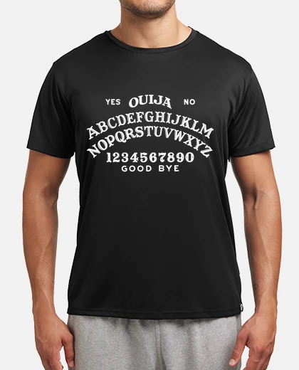 T-shirt alfabeto ouija halloween spiritualismo alfabeto horror