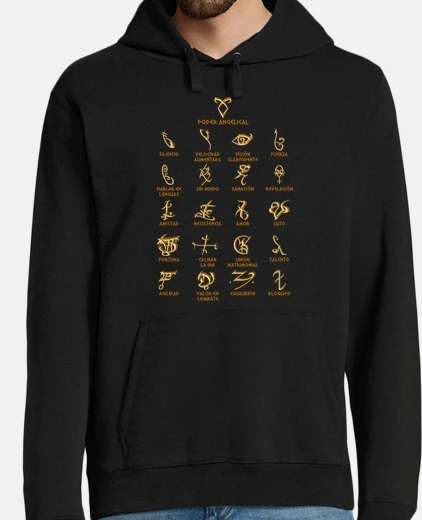 Sudadera Alfabeto Vikingo Runas Poder Angelical
