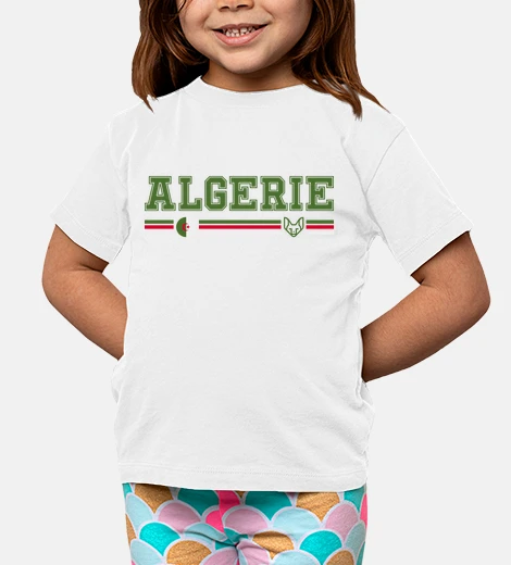 Kids algeria flag and emblem of algeria