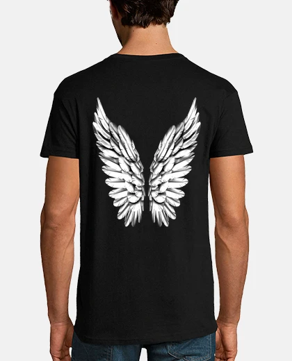 T-shirt ali bianche angelo custode della libert
