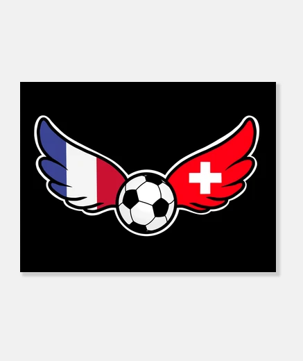 Stampa ali d39angelo calcio bandiera francia e