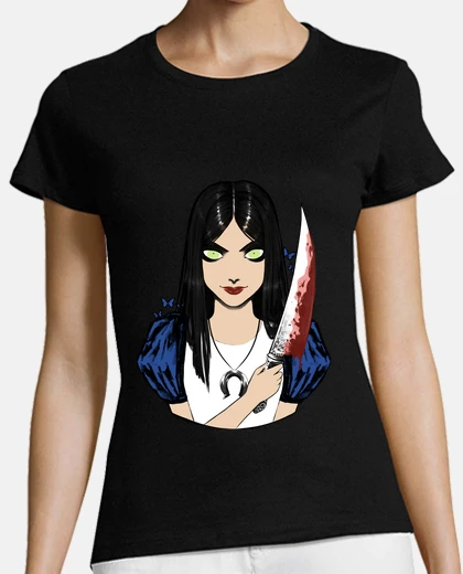 Tee-shirt alice madness - women noires 1