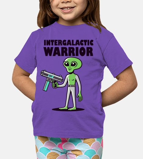 Ropa alie carrying a sci-fi gun