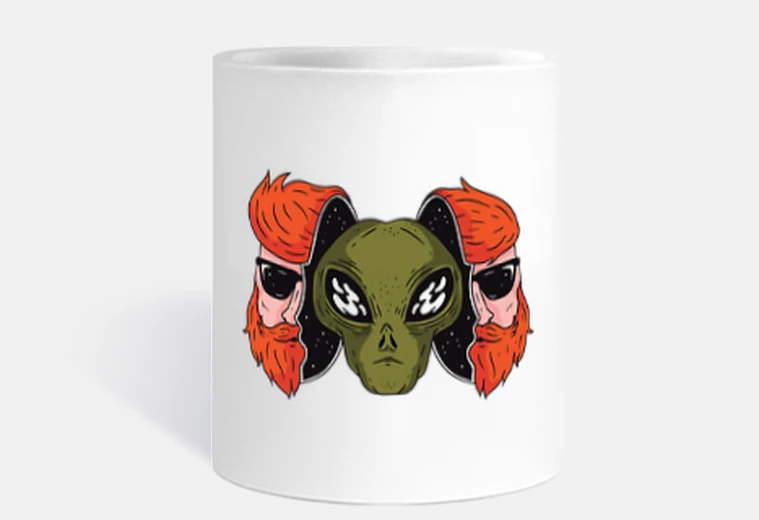 Cup alien hipster mug