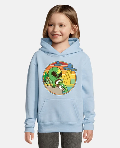 Kids alien loves coffee