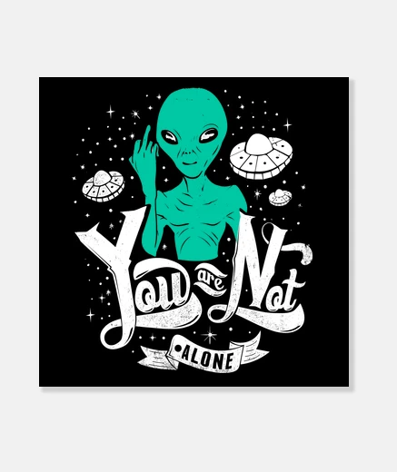 Stampa alien ufo ufo alien ufo tela