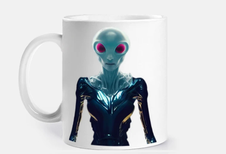 Tazza alieno mutante per personalizzare la citazione del nome del testo