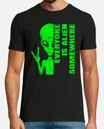 T shirt alieno originale con men di testo tostadora