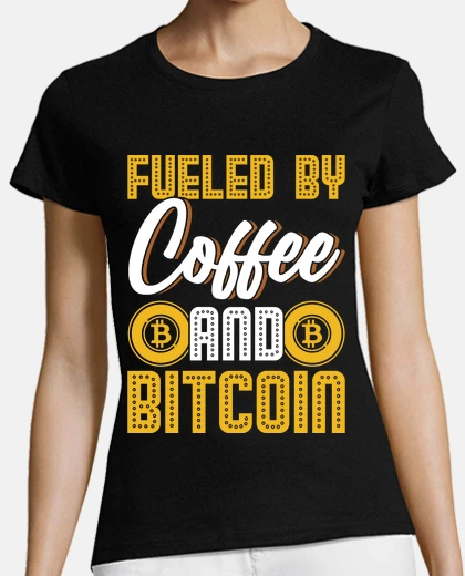 T-shirt alimentato da caffè e bitcoin