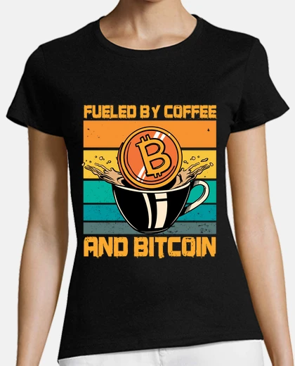 Tee-shirt alimenté par le café bitcoin café tout 
