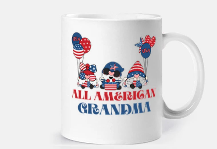 Cup All American grandma cute gnomes