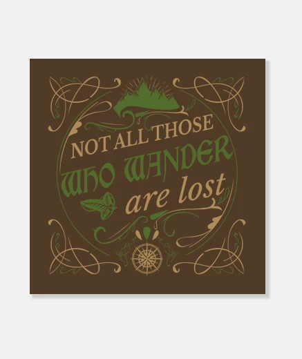 Tableau all ceux who errent not sont pas perdus - toile