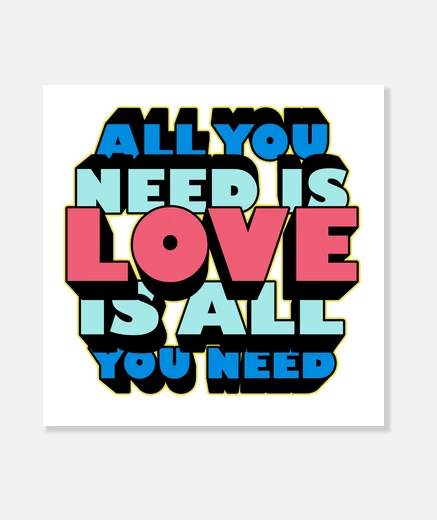 Quadro all you serve è amore è all you bisogno