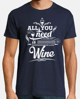 all vous avez besoin est le vin.  homme 