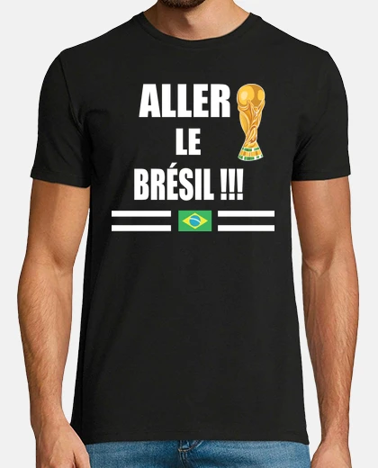 Tee-shirt Aller le brésil t-shirt spporter de foo