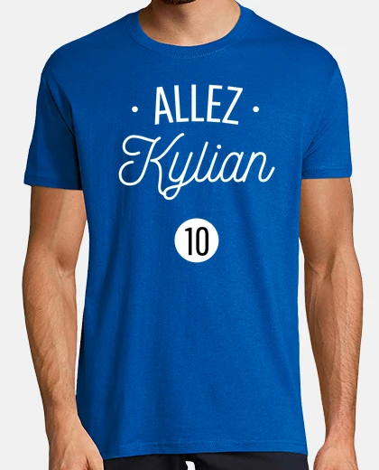 Tee-shirt allez kylian 10 foot équipe de france euro cadeau anniversaire fête des pères