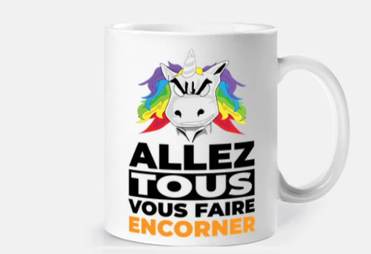 Mug Allez tous vous faire encorner - humour