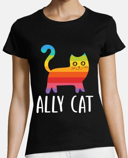 T-shirt Ally Cat, Cute Cat, LGBTQ Gay Pride