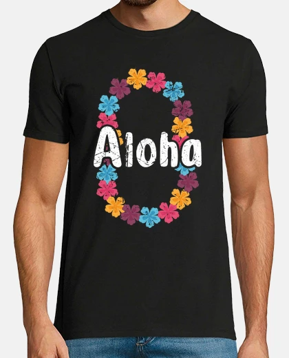 T-shirt aloha hawaii surf tramonto retrò