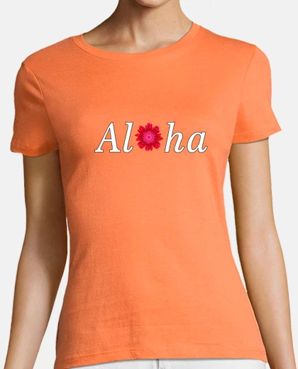 T-shirt aloha pink and red abstract flower