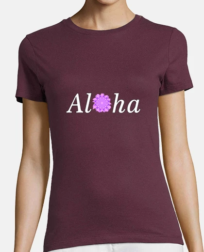 T-shirt aloha purple and blue flower