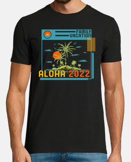 aloha 2022 camicia hawaii beach tee regalo per festa di natale vacanza in famiglia maglietta di grup