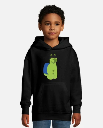 Alpaca green kids hoodie tostadora