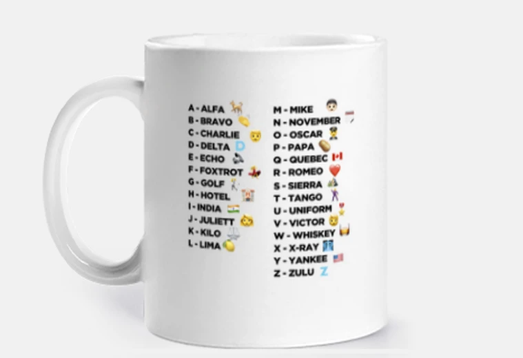 Mug alphabet avec émojis