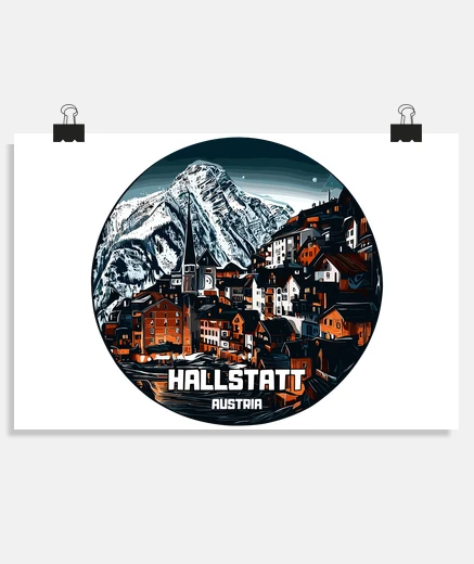 Poster Alpi di Hallstatt Austria
