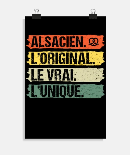 Poster Alsacien l original humour alsace cadeau