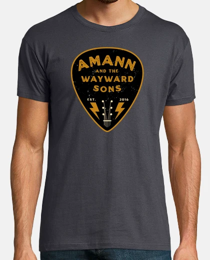 Tee-shirt amann logo barb homme noir et or, manches courtes, gris souris, qualité extra