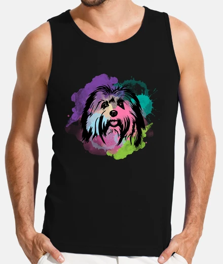 T-shirt amante dei cani i splash art havanese