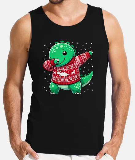 T-shirt amante dei dinosauri di natale dinosaur