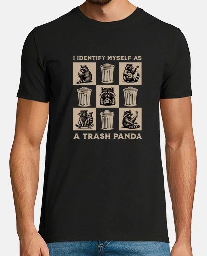 T-shirt amante dei panda spazzatura