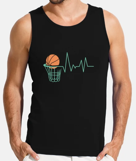 T-shirt amante del basket a battito cardiaco