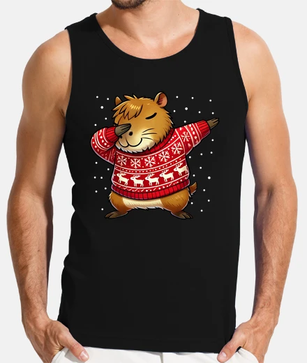 T-shirt amante del capibara di natale capibara 