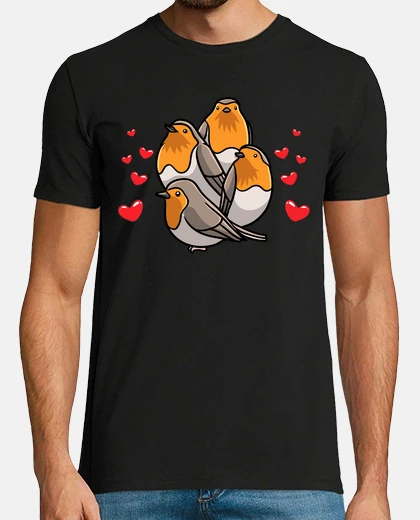 Camiseta amante del pájaro petirrojo europeo