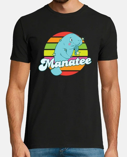 T-shirt amante della balena lamantino retrò