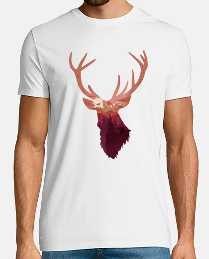 T-shirt amante dlei natura los cervo e il campe