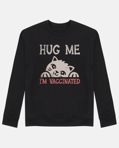 Sudadera amantes de los gatos vacunados animal l