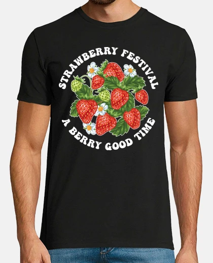 Tee-shirt amateur de fraises, ville végétale, floride, un festival de fraises aux baies