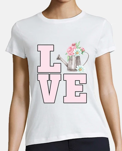 Tee-shirt amateur de jardinage mignon floral arrosoir jardin de fleurs
