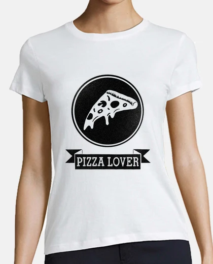 Tee-shirt amateur de pizza timbre femme 1