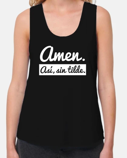 T-shirt amen. so without tilde (dark background)