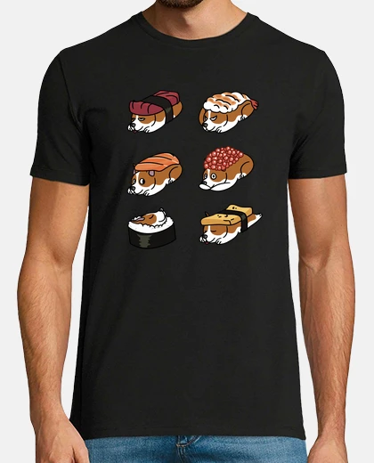 Tee-shirt ameri can staf ford shire terrier sushi
